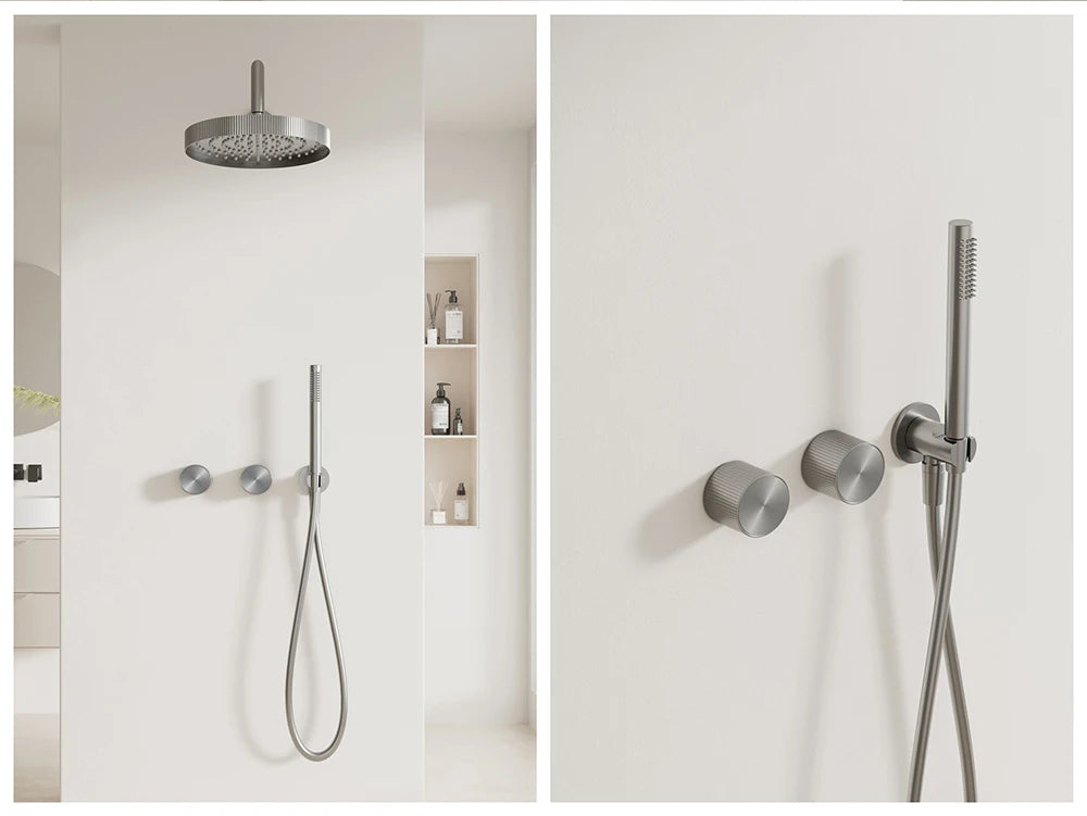 Ducha De Parede Spa Inox Completa Monocomando Menaggio