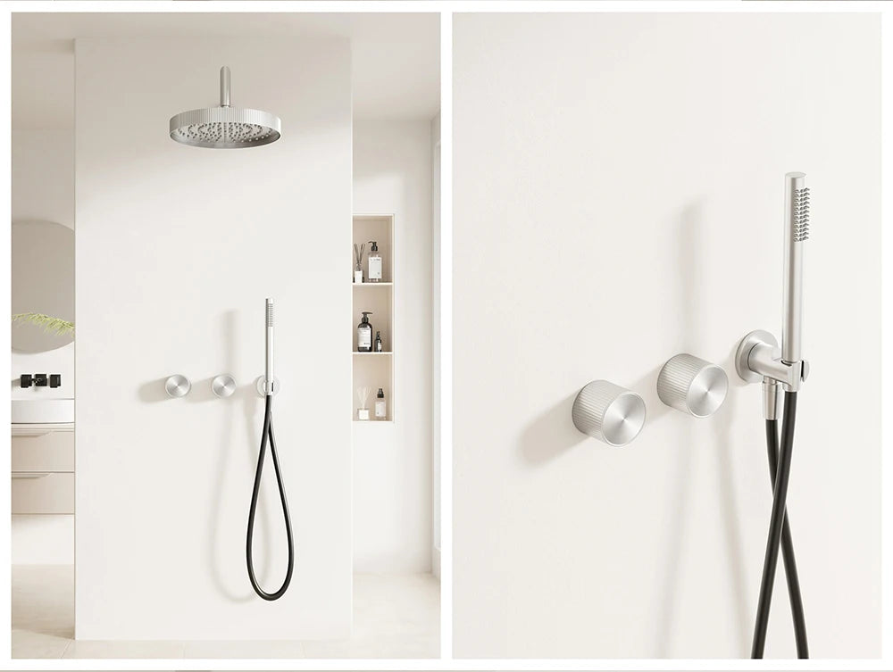Ducha De Parede Spa Inox Completa Monocomando Menaggio