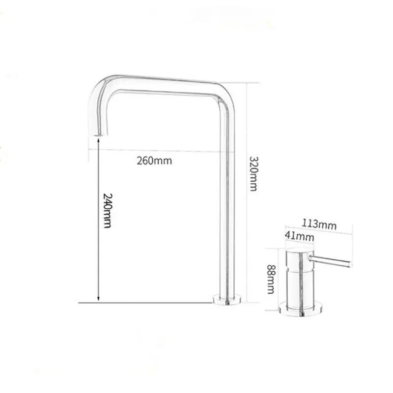 Torneira Para Banheiro Monocomando Inox Bica Alta Pivô