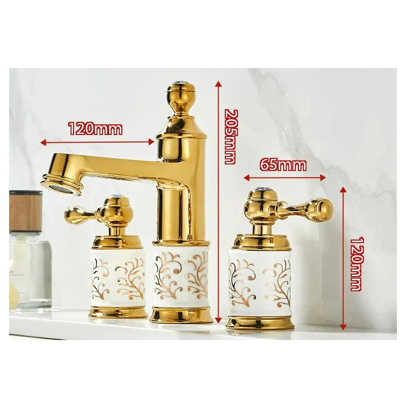 Torneira Duplocomando Vintage Banheiro Porcelana Narni