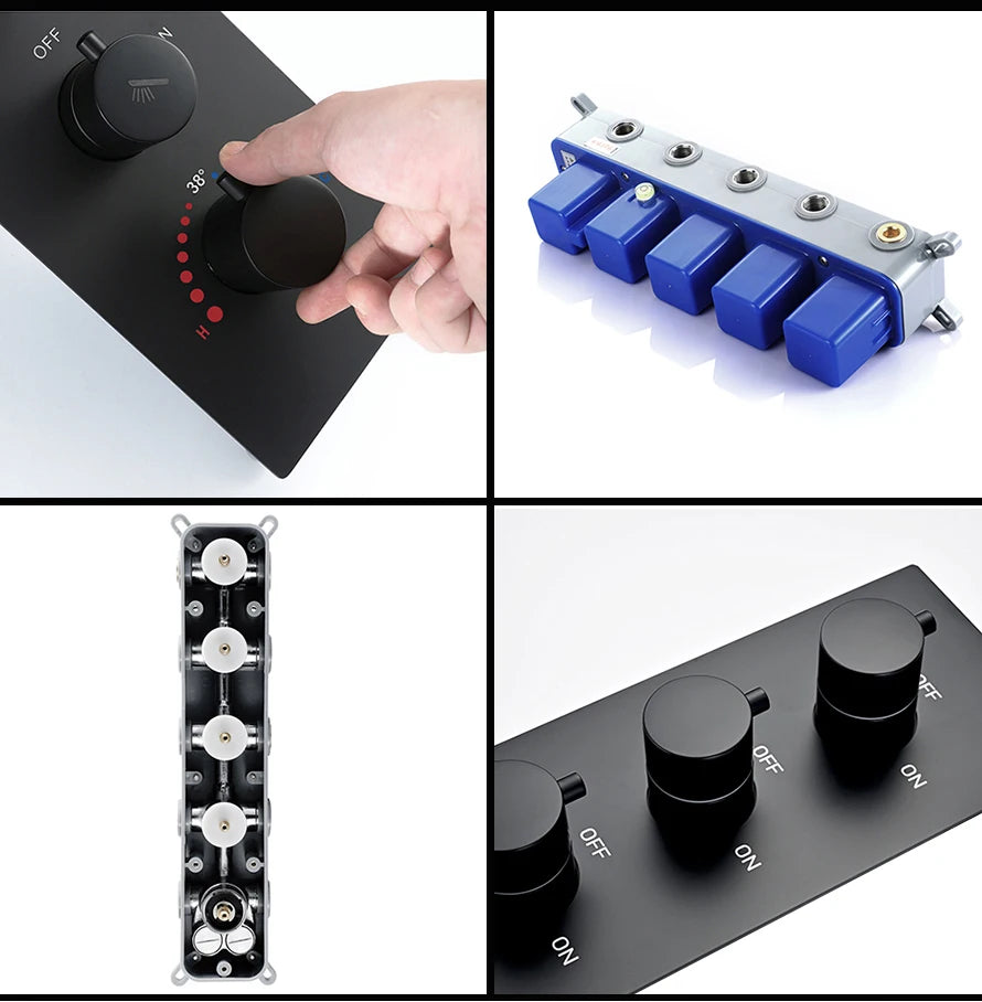 Ducha De Teto Embutir Inox 55x55 LED Bluetooth Spa Aurore - Homedeccori