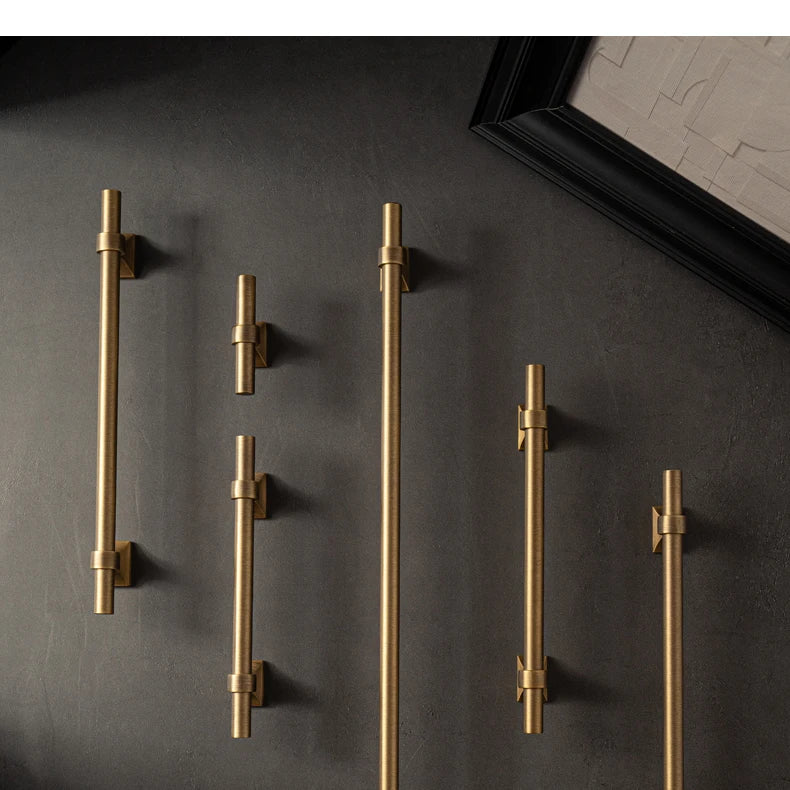 Puxador Alça Latão Maciço Bronze Envelhecido Minimalista Foligno - foto 4