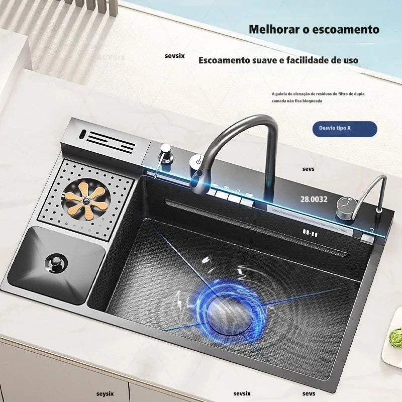 Cuba Gourmet Inox Pia Cozinha Multifuncional 100x50 Solenne