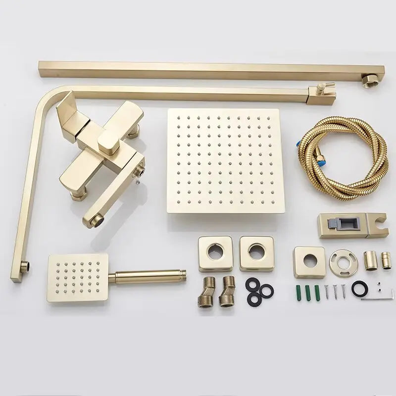 Coluna De Banho Inox Quadrada Monocomando Com Bica Arona