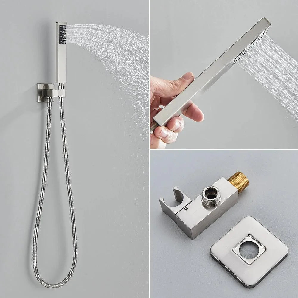 Chuveiro De Teto Inox Escovado Completo Ultraslim - Homedeccori