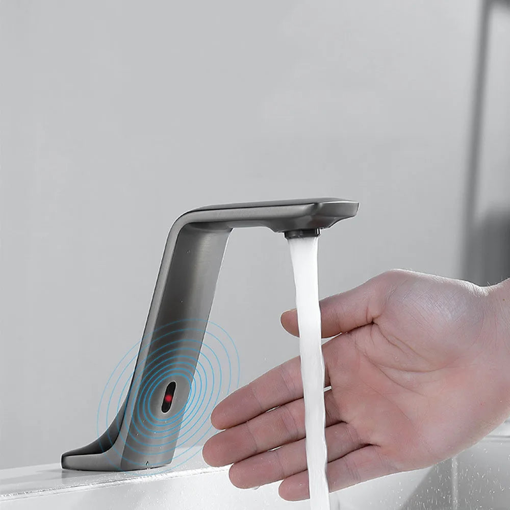 Torneira Banheiro Automática Sensor Inox Aqua Touch