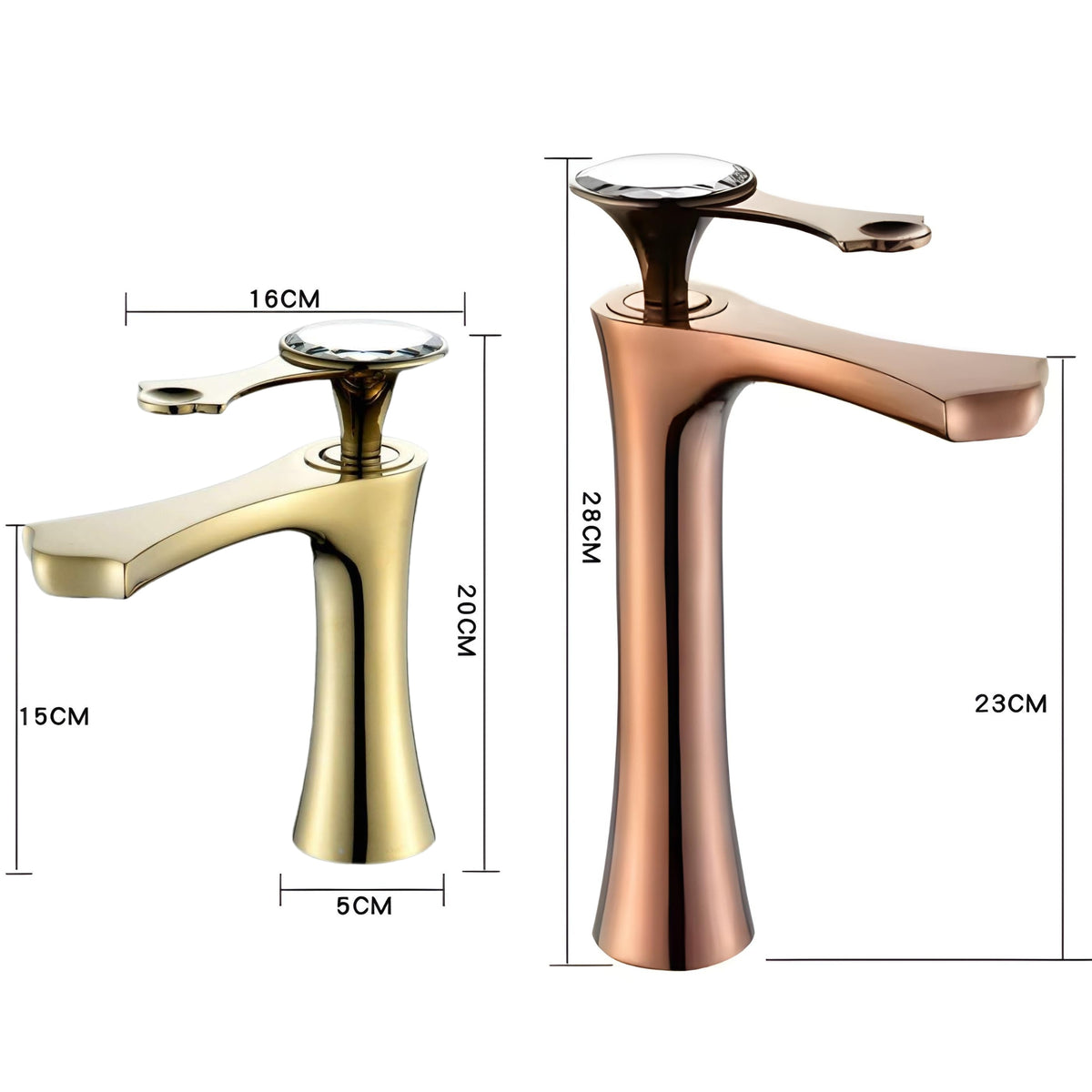 Torneira Para Banheiro Monocomando Com Cristal Reale - Homedeccori