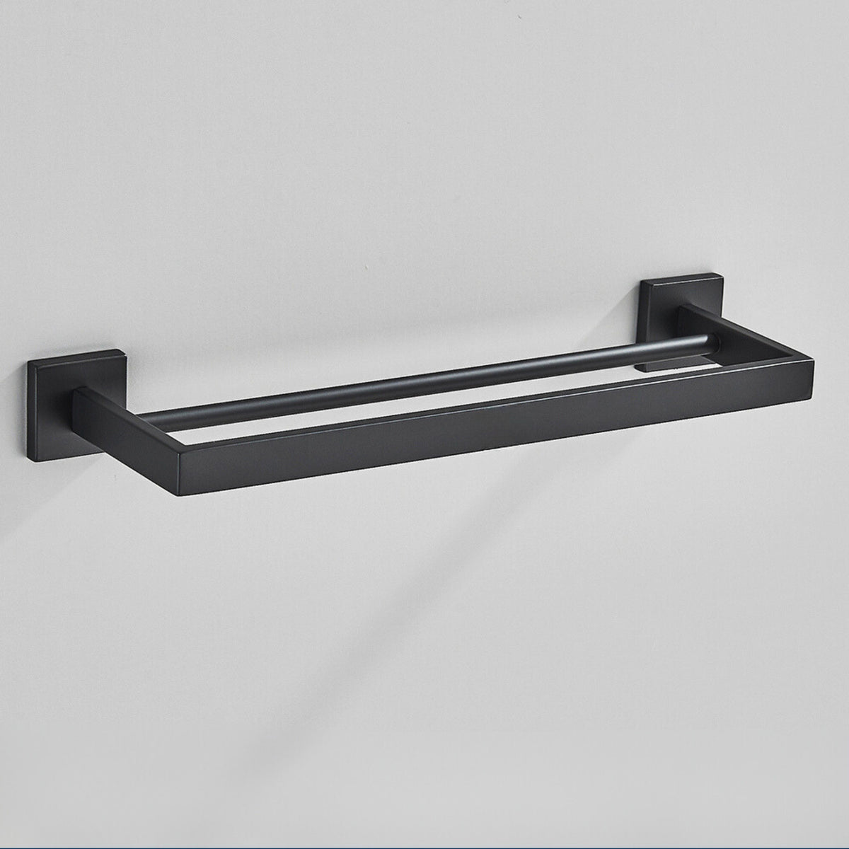 Porta toalha preto fosco de design moderno em inox 304 da marca Shine