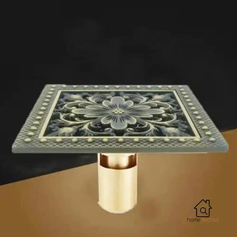 Ralo Vintage Retro Banheiro Bronze Antigo Drain 15 x 15 cm Estilo Alto - Homedeccori