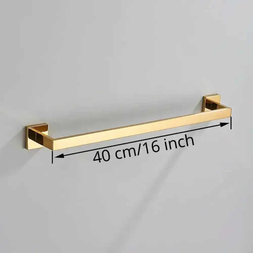 Acessórios para Banheiro Dourado Inox Shine - Homedeccori