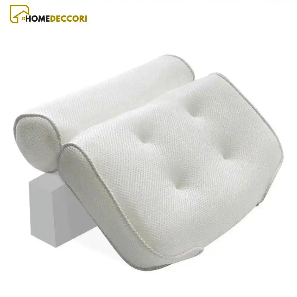 Almofada Para Banheira Spa Branca De Luxo 3d Antiderrapante - Homedeccori