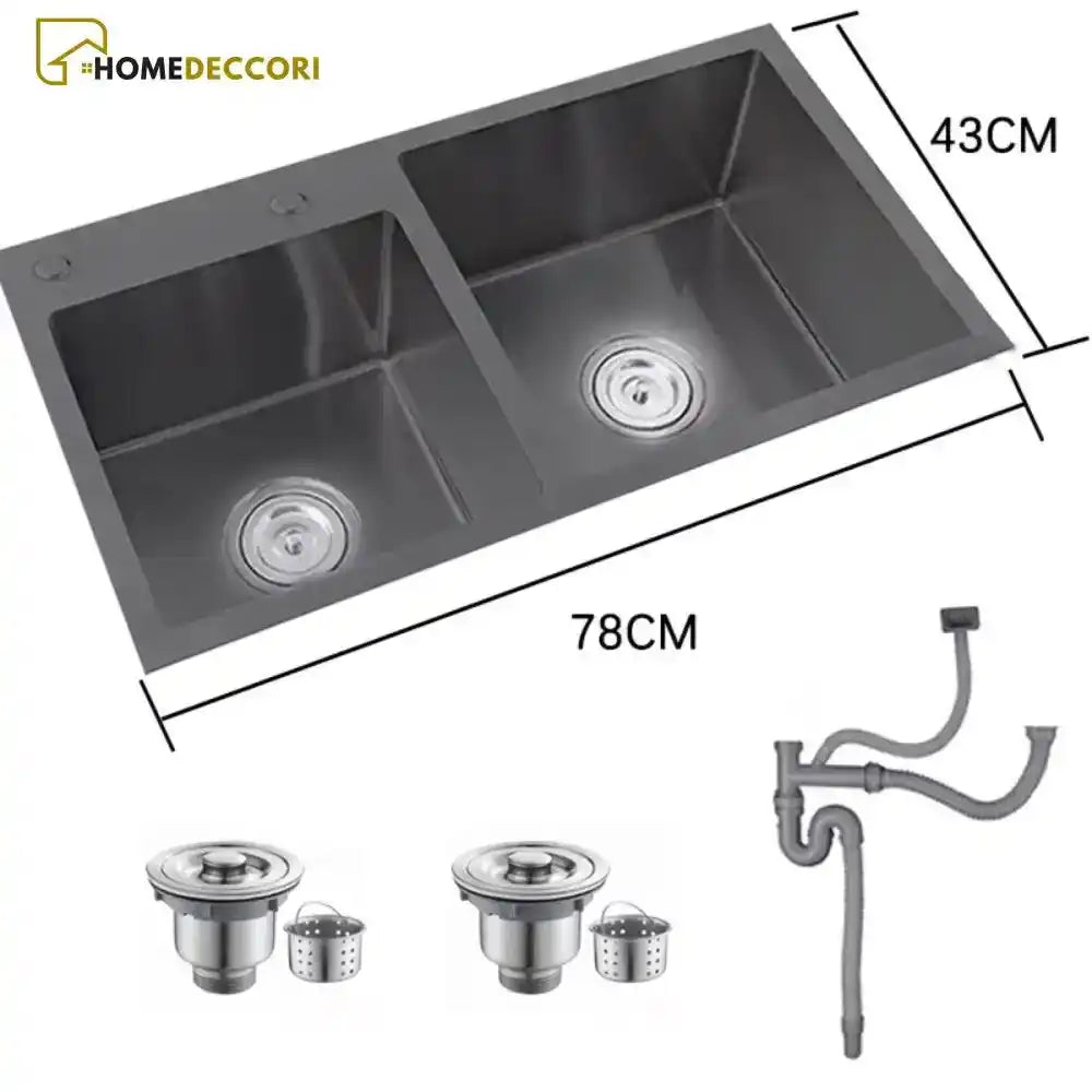 Cuba Gourmet Cozinha Pia Multifuncional Inox Preto-78X43Cm / Á Pronto Entrega Cuba Gourmet Pia De
