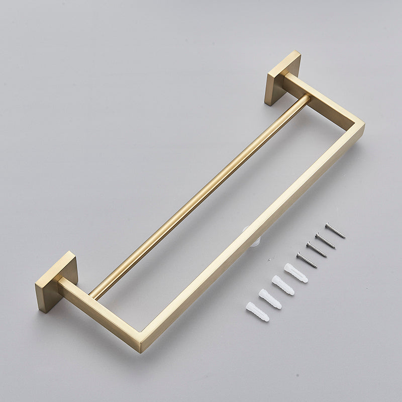Toalheiro de barra em aço inox dourado com kit de instalação Homedeccori