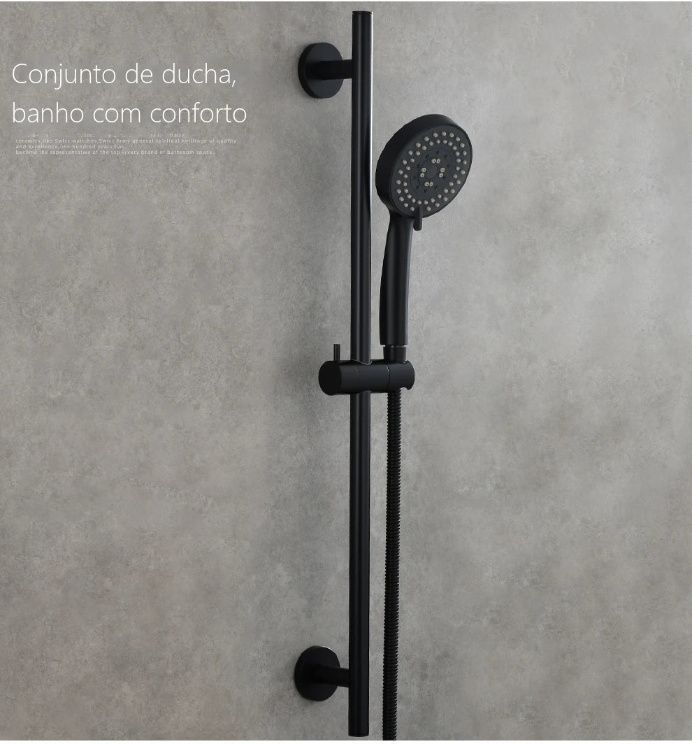 Barra Deslizante Ducha Manual Inox Ajustável 5 Funções Luino