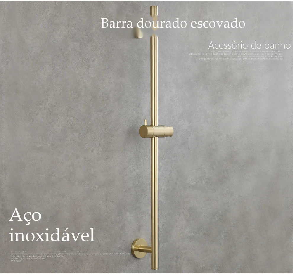 Barra Deslizante Ducha Manual Inox Ajustável 5 Funções Luino