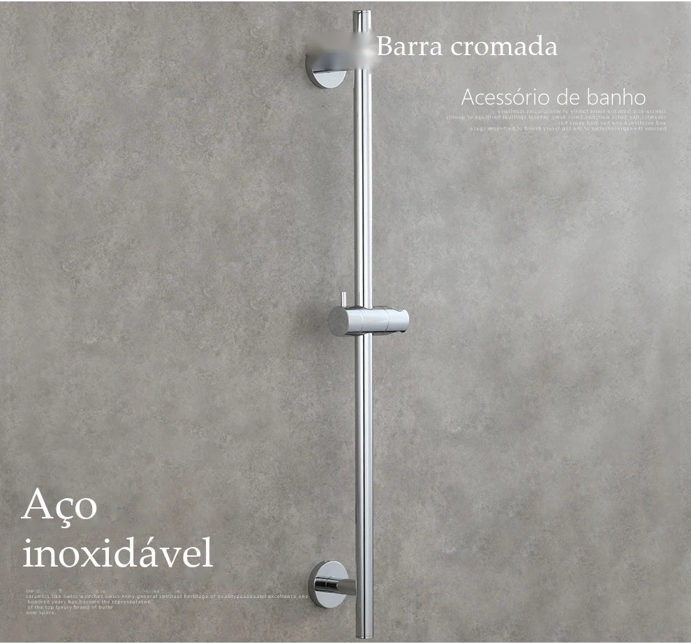 Barra Deslizante Ducha Manual Inox Ajustável 5 Funções Luino
