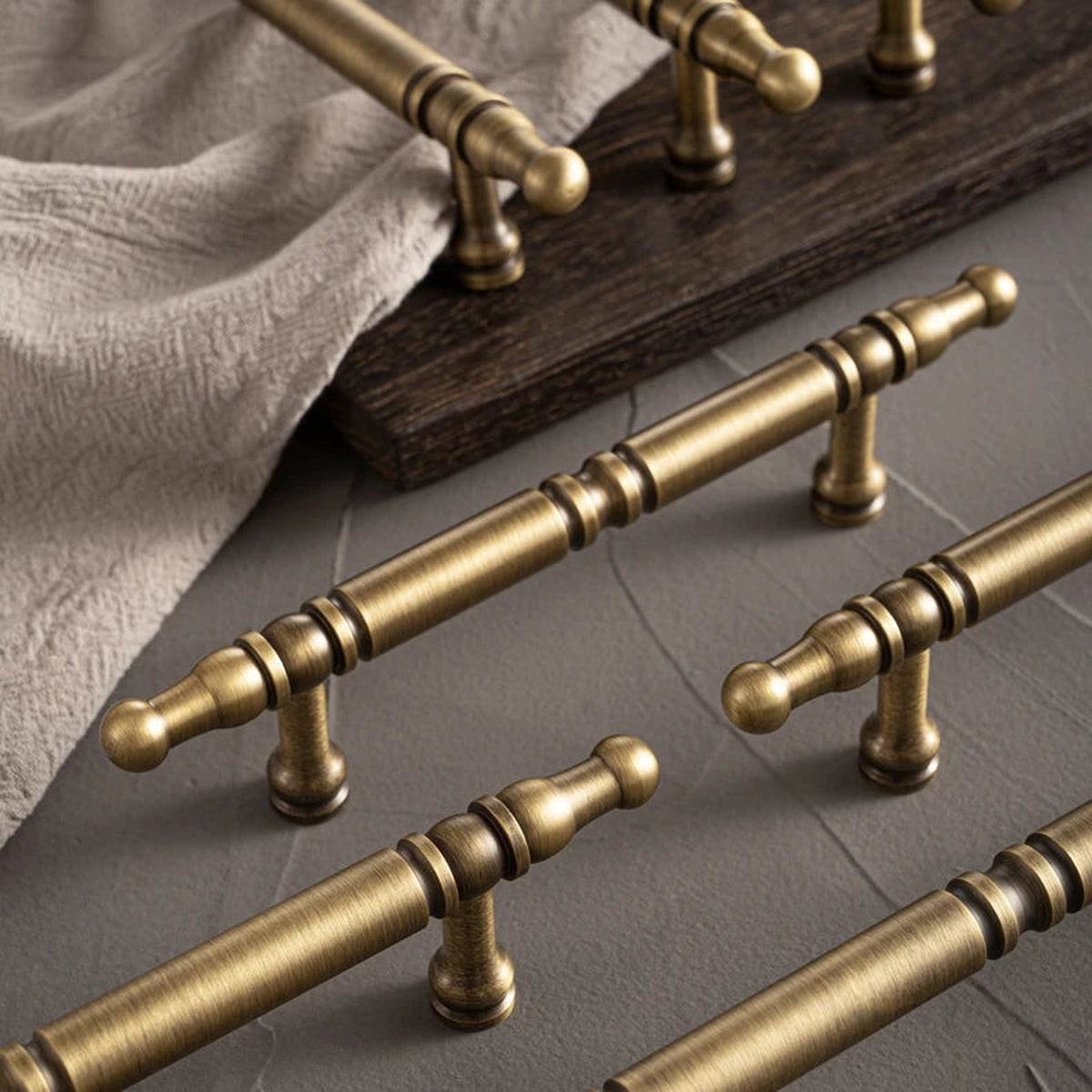 Puxador Alça para Armário Latão Maciço Bronze Envelhecido Vintage Assis - foto 6