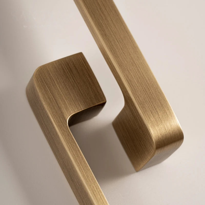 Puxador Alça e Ponto Latão Maciço Bronze Envelhecido Minimalista Ostia - foto 3