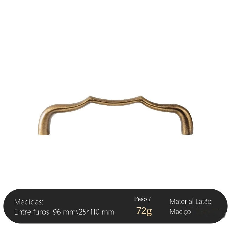 Puxador Pisa Bronze Envelhecido Alça 96 mm - medidas