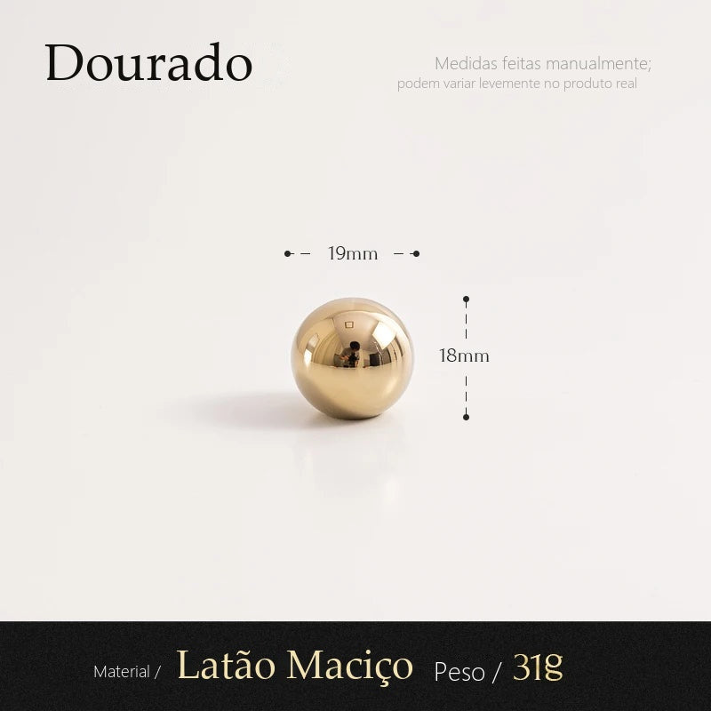 Puxador Ragusa Dourado Ponto 20 mm - Estilo C - medidas