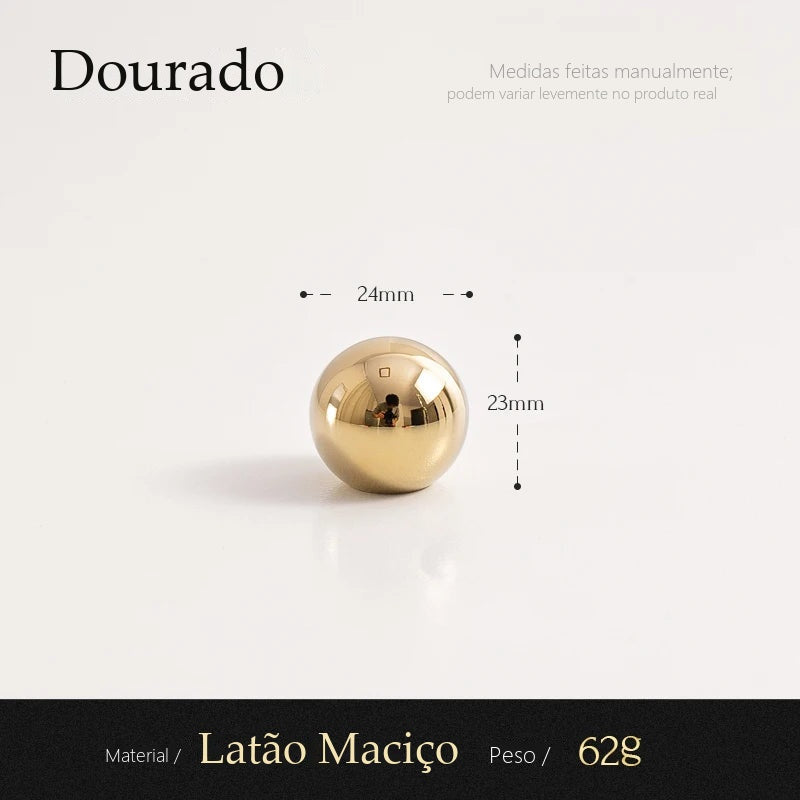 Puxador Ragusa Dourado Ponto 25 mm - Estilo C - medidas
