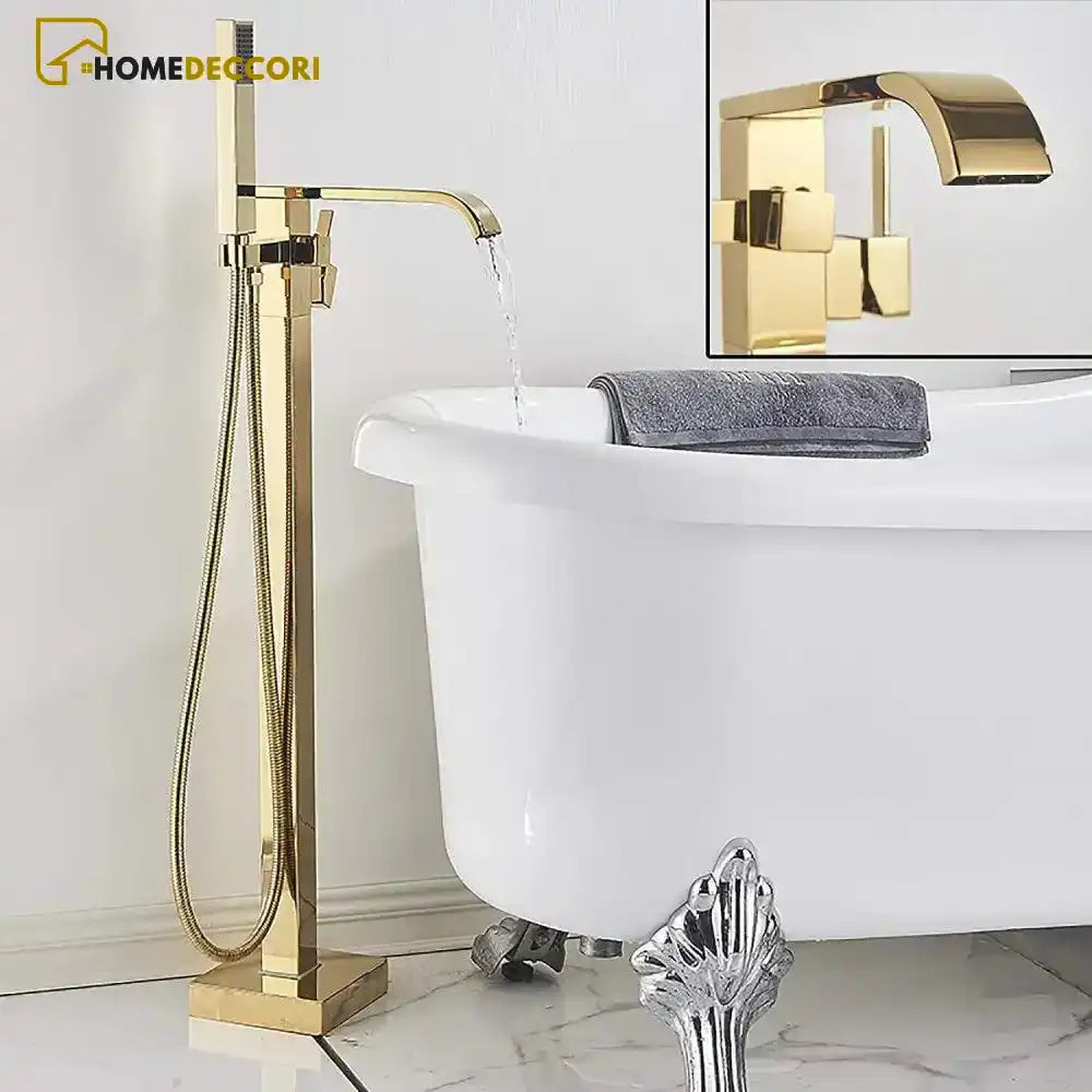 Torneira De Piso Cachoeira Para Banheira Misturador De Imersão Venere - Homedeccori