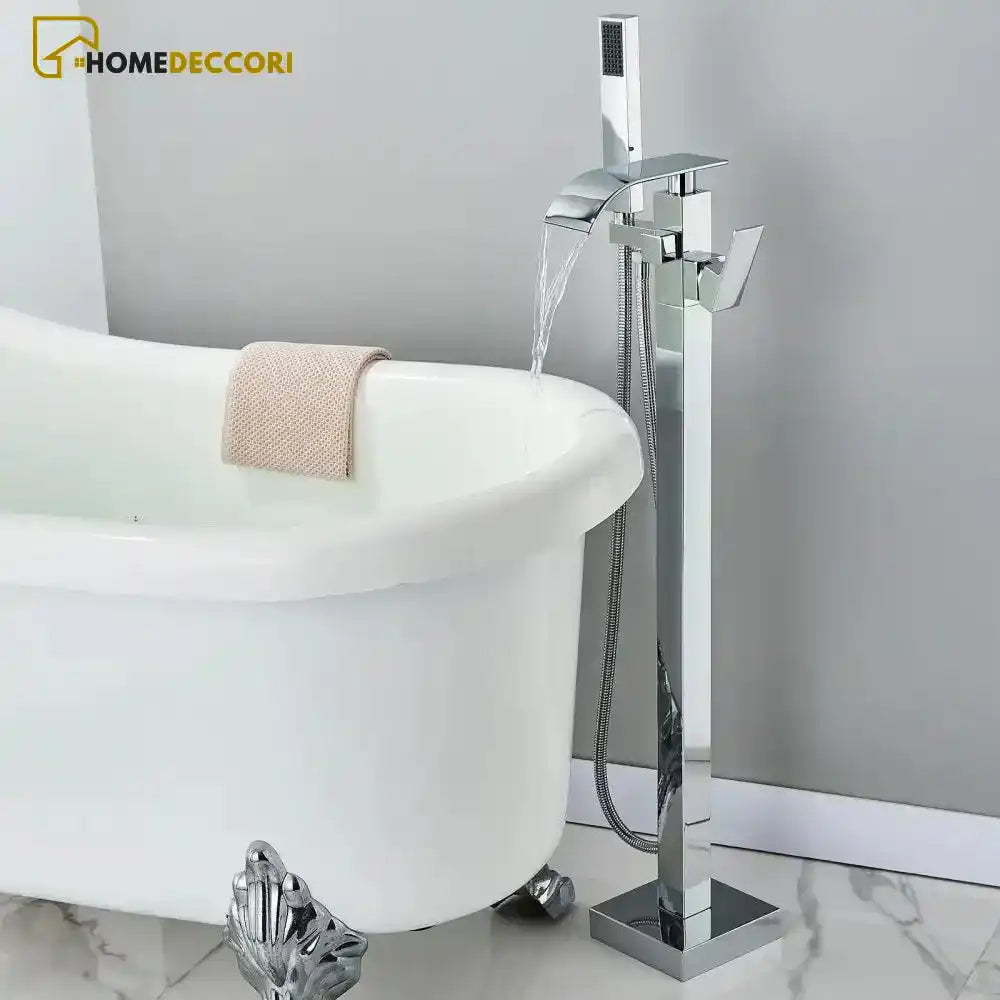Torneira De Piso Para Banheira Misturador De Imersão Cascata Havic - Homedeccori