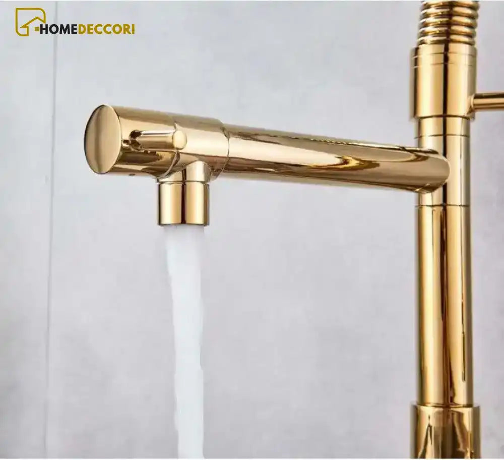 Torneira Gourmet LED Mola Duo Bronze Giratória 360° - Homedeccori