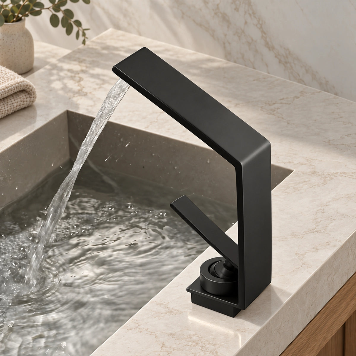 Torneira para banheiro Oro preto fosco - Homedeccori