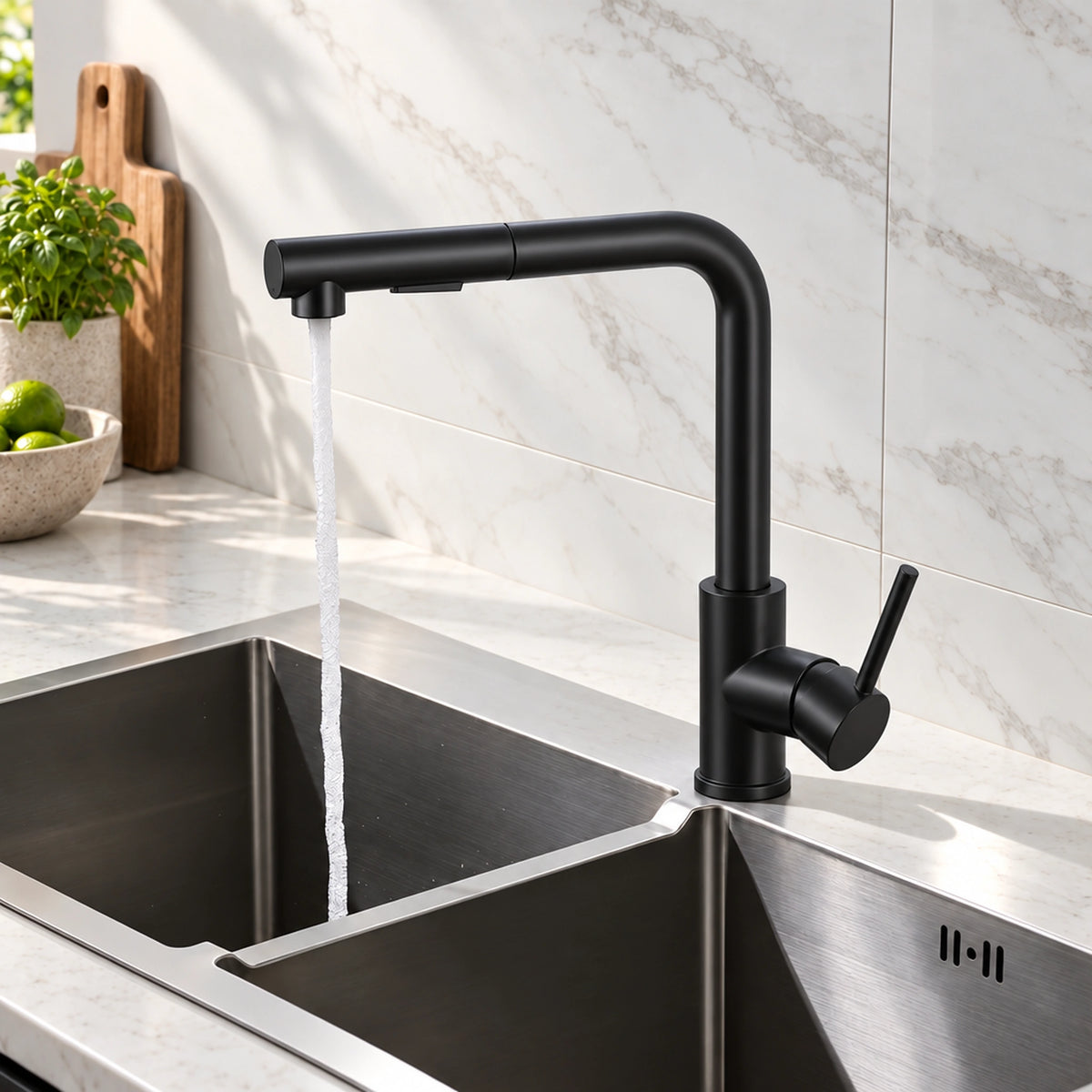 Torneira gourmet Venzale preto fosco - Homedeccori