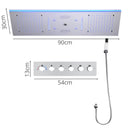 Ducha De Teto Spa Inox Aura Jet 90x30cm Com LED E Som | Homedeccori