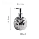 Porta Sabonete Líquido Dourado 400ml ceramica e aço inox Gold Gleam