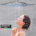 Chuveiro De Teto Inox Com LED Quadrado Spa VinoRain