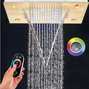 Chuveiro De Teto Embutir Cascata Inox LED Spa AquaLuminos