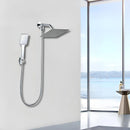 Chuveiro Ducha Inox Quadrado 20x20 Com Ducha Manual E Desviador AquaLine