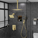 Chuveiro de Teto Spa Dourado Escovado 30cm Bellagio | Importado EUA