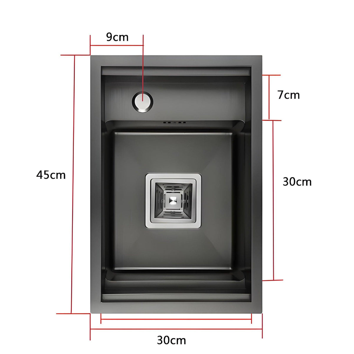 Cuba Gourmet Inox Hide 45x30 Com Torneira Retratil SteelBlack - Homedeccori