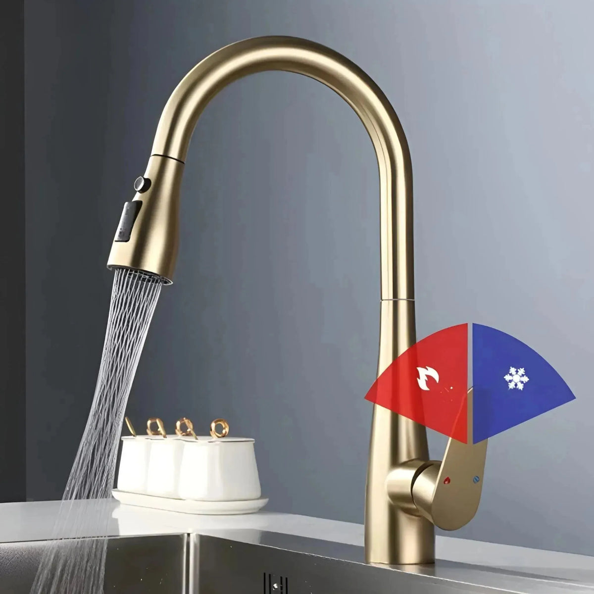Torneira Gourmet Monocomando Extensivel Aurum - Homedeccori