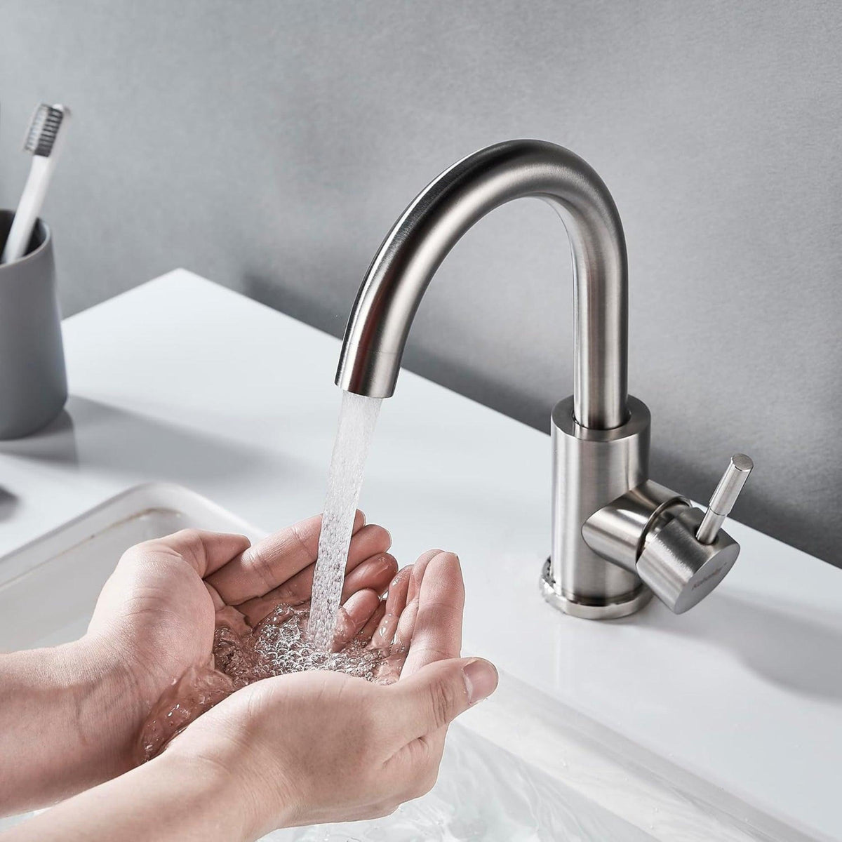 Torneira Para Banheiro Monocomando Inox Bancada Deluxe