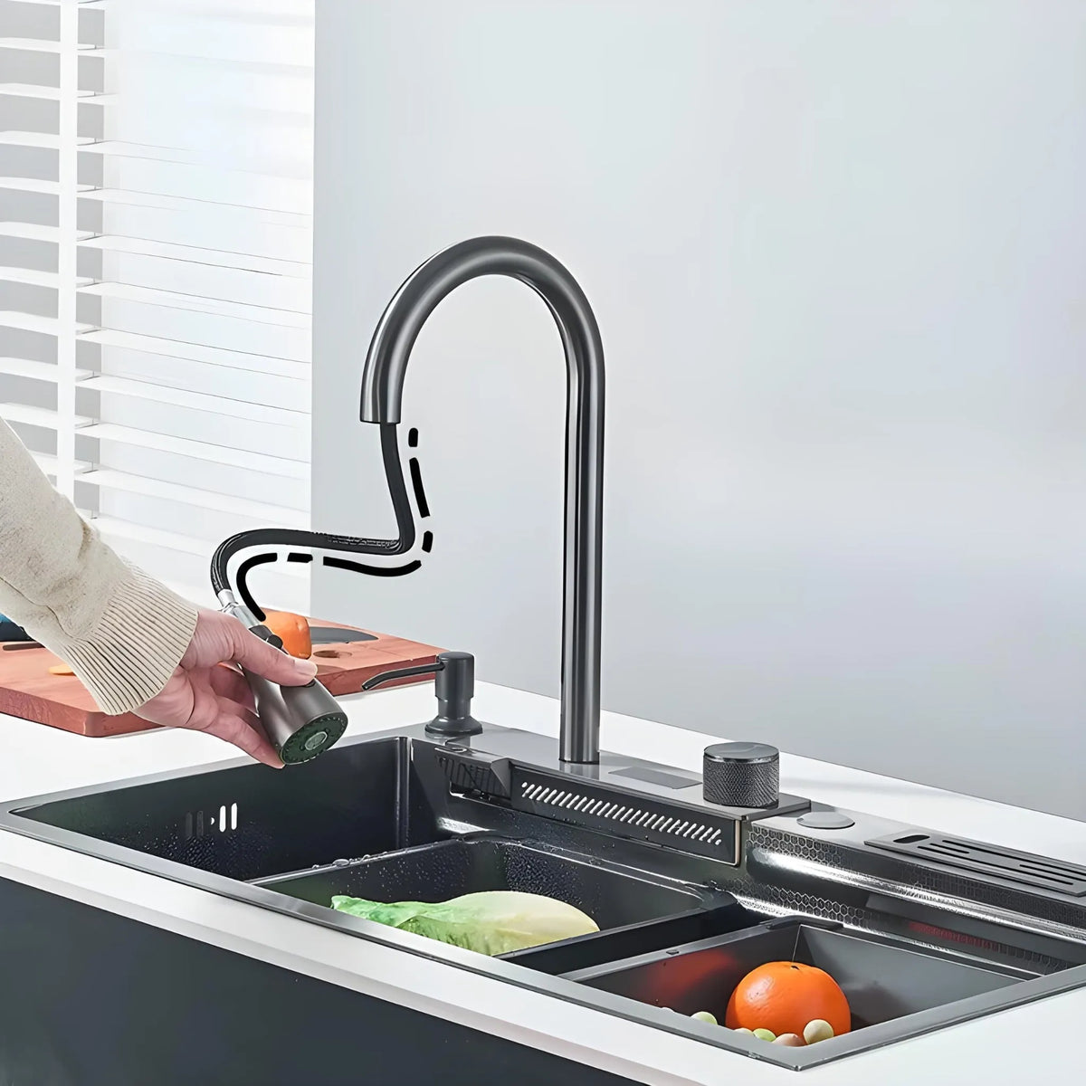 Cuba Gourmet Inox Cozinha Pia Completa 75X45 HydroLux - Homedeccori