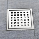 Ralo De Banheiro Quadrado Inox Grelha Com Coletor 11cm/15cm