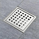 Ralo De Banheiro Quadrado Inox Grelha Com Coletor 11cm/15cm