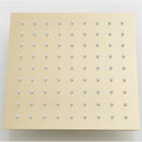 Chuveiro A Gás Inox Quadrado Parede Ouro Escovado Ultraslim