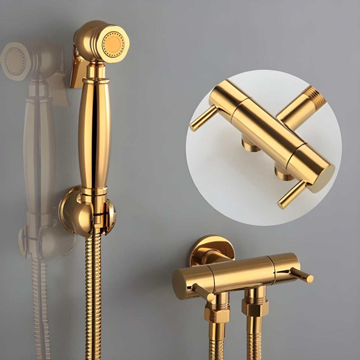 Ducha Higienica Para Banheiro Dourada GoldenSpray - Homedeccori
