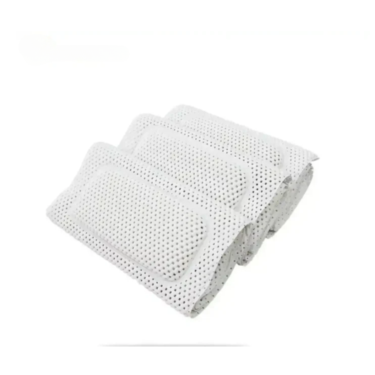 Kit de tapete para banheira com travesseiro spa 3D antiderrapante branco da Homedeccori