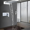 Ducha Cascata De Parede Inox Com Misturador E Ducha Maunual Conjunto Completo Spa Urban