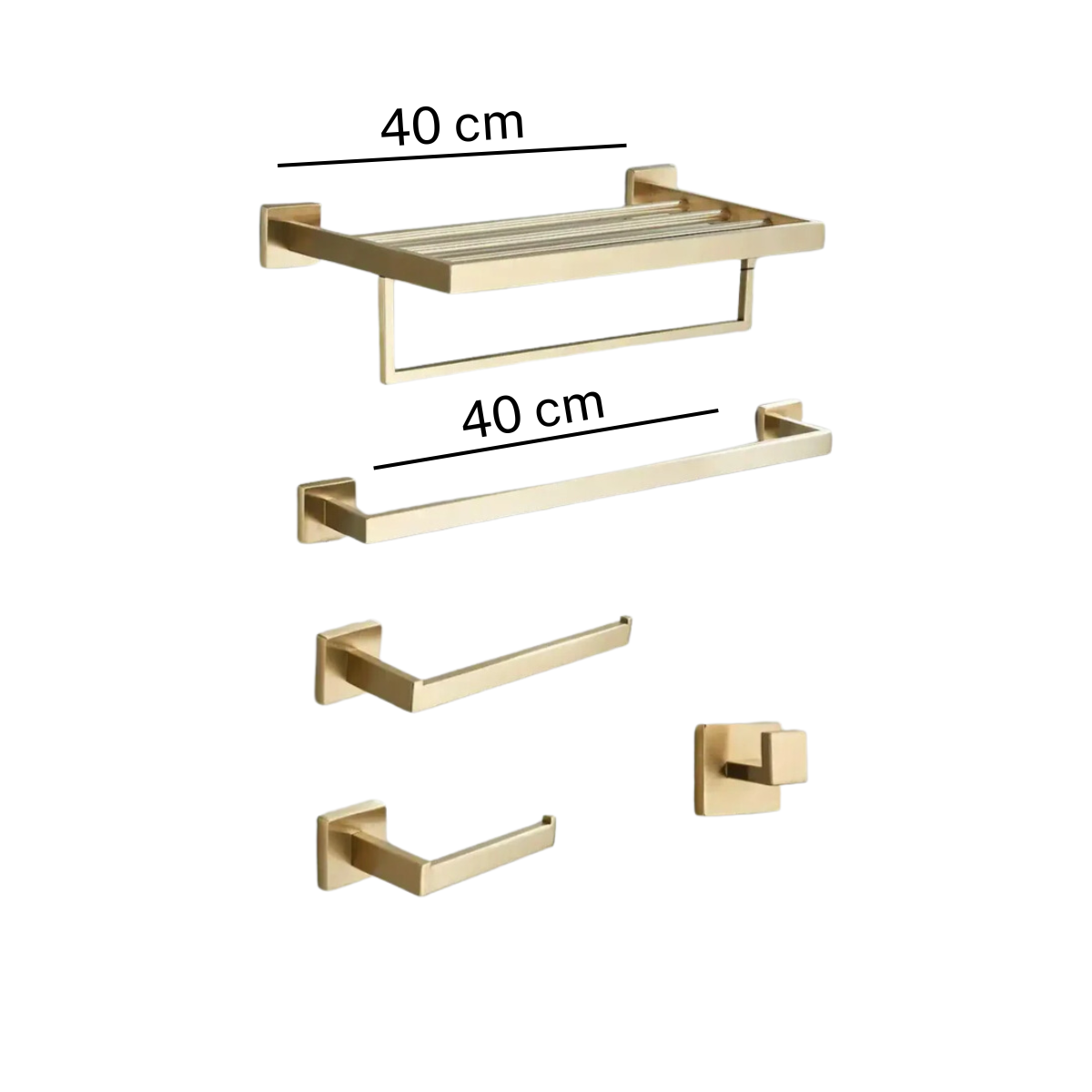 Acessórios para Banheiro Inox 304 Ouro Escovado Shine