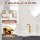 Torneira Pia Banheiro, Torneira Monocomando Banheiro, Torneira Banheiro Dourada|B0FVL8NQ6B