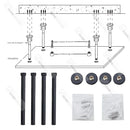 Ducha de Teto Inox Spa 80x40 Embutir LED Conjunto Fontana