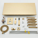 Ducha de Teto Inox Spa 80x40 Embutir LED Conjunto Fontana